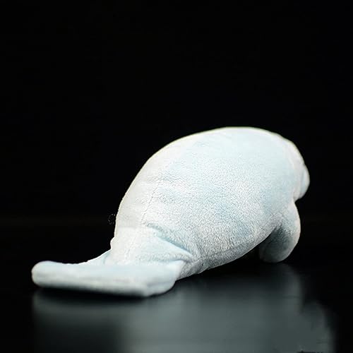Miniatura 3 de Manatee - Peluche de Manatí azul de 7 pulgadas, animal de peluche realista suave y realista, colección de regalo de animal de manatí marino para