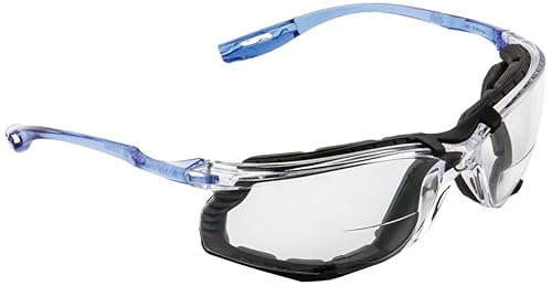 3M 10078371662704 Virtua CCS - Gafas protectoras con junta de espuma y lente de lector, color azul con lente transparente