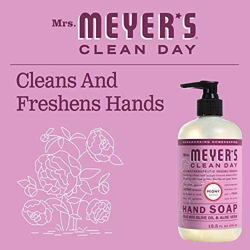 Mrs. Meyer's Hand Soap, Made With Essential Oils, Biodegradable Formula, Peony, 12.5 Fl. Oz - Pack Of 3 #TOP5