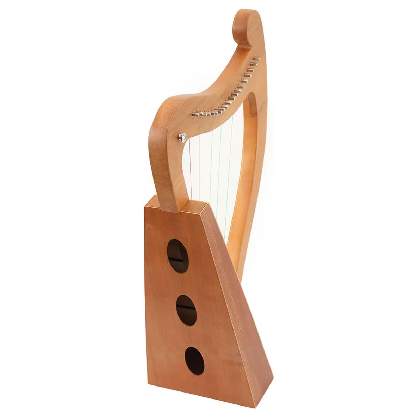 19-saitige Mahagoni-Hebelharfe, Keltische Irische Harfe, 3-Loch-Mahagoni-Lyra-Harfe, Mit Stimmschlüssel Und Schwarzer Gigbag, Für Musikliebhaber, Anfänger