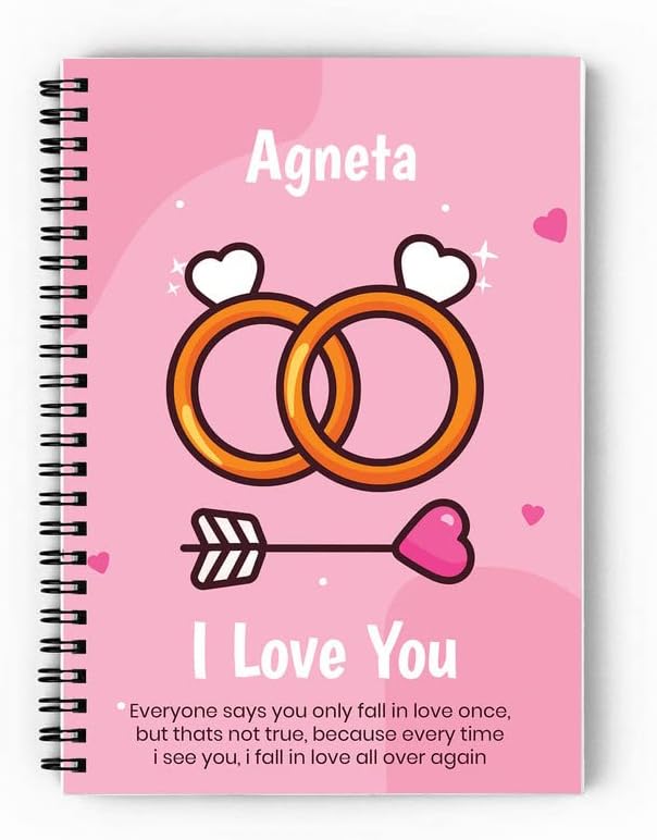 Epheriwala I love you Agneta A5 Size, Soft Cover (300 GSM) (100 GSM Unruled)