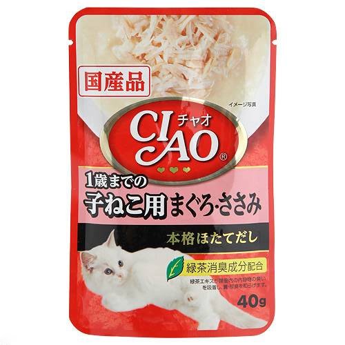 いなば チャオ 1歳までの子ねこ用 まぐろ ささみ 40g×16P