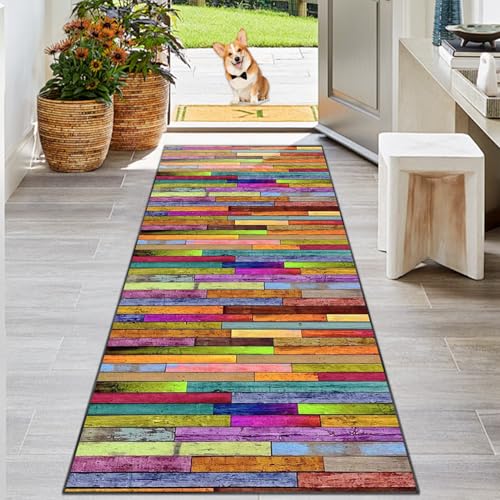 Alfombra de cocina lavable, antideslizante, 50 x 200 cm, fácil de limpiar, moderna, para sala de estar, comedor, baño, pasillo, diseño personalizable para decoración del hogar
