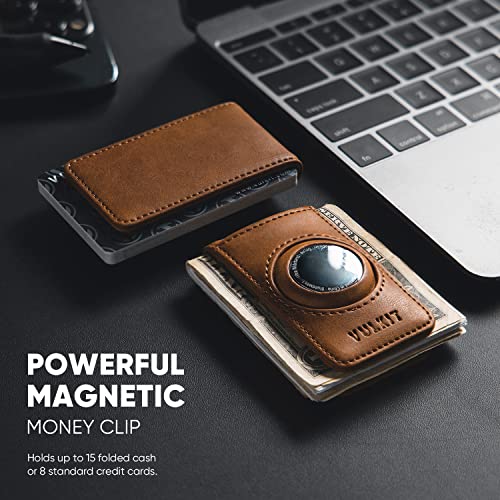 VULKIT Men's Magnetic Money Clip with Airtag Holder - Airtag NOT Included- Holds Up to 15 Cash or 8 Cards2