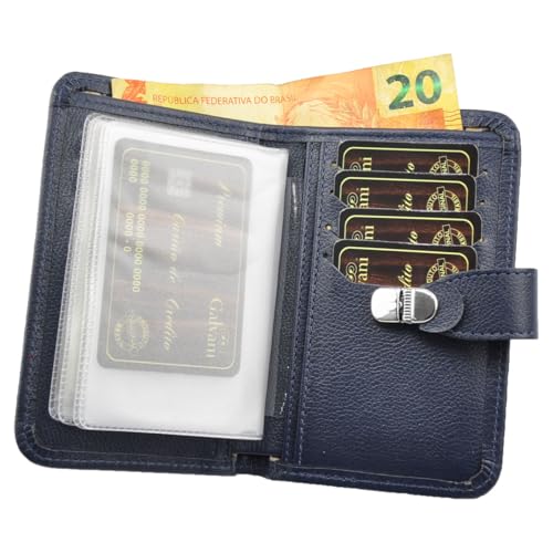 Carteira Feminina LIRA em Couro (Azul)