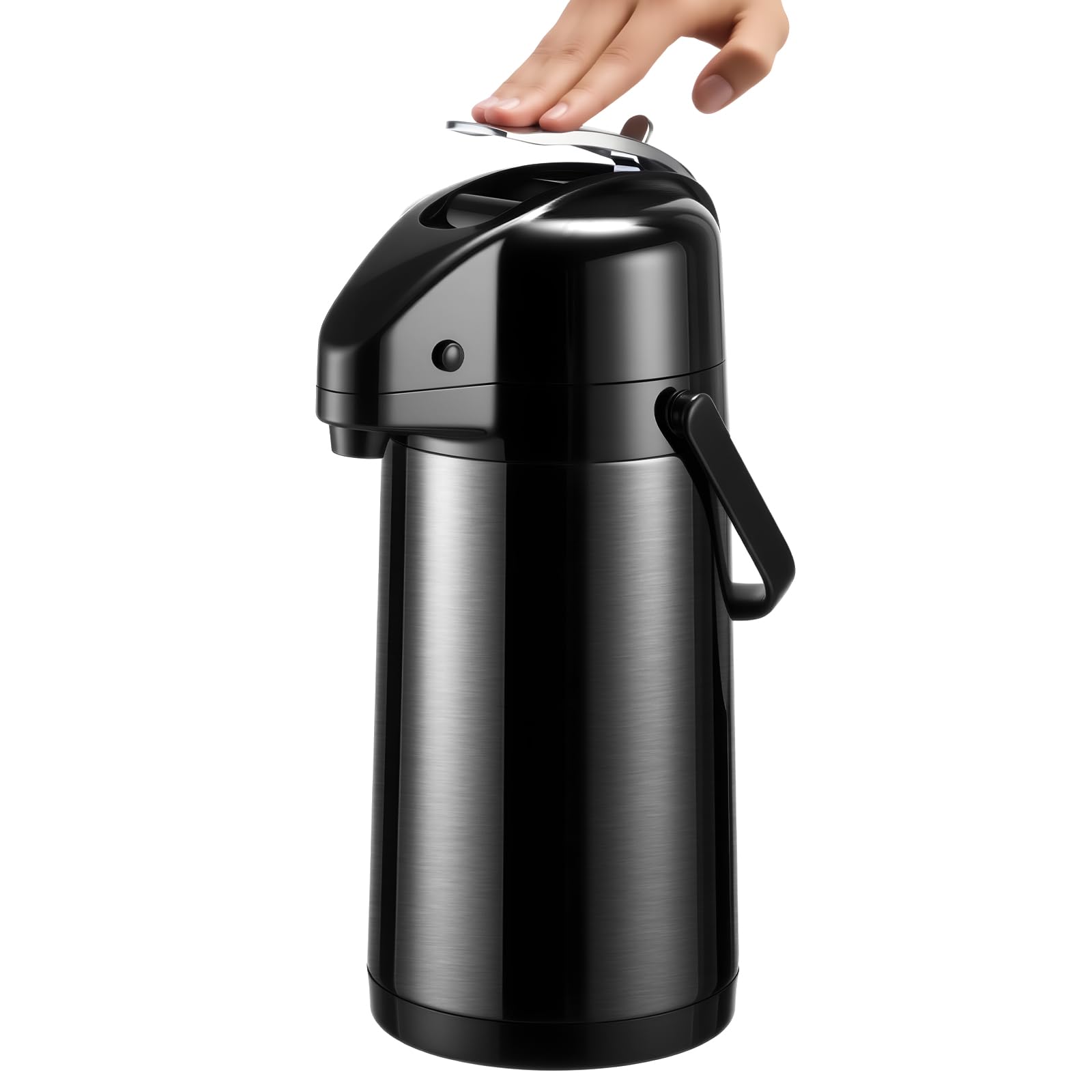 Airpot Coffee Dispenser with Pump, 84.5 oz Carafe, Black, 1 Count