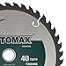 TOMAX 6-1/2-Inch 40 Tooth ATB Finishing Saw Blade with 5/8-Inch DMK Arbor
