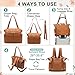 MOMINSIDE Diaper Bag Tote, 4 in 1 Leather Diaper Bag Backpack with 13 Pockets, Convertible Baby Bag for Boys Girls,Diaper Bags Baby Registry, Changing Pad, 4 Large Insulated Pockets(Brown)