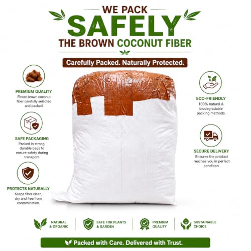 Image of Myla Organics (500 GRAM) Natural Coconut Fiber (Coco Fibre) for Plants & Bird Nest | Coir Fiber for Gardening & Bird Nesting Material | Organic, Chemical-Free, Eco-Friendly- (Pack of 500 gram)