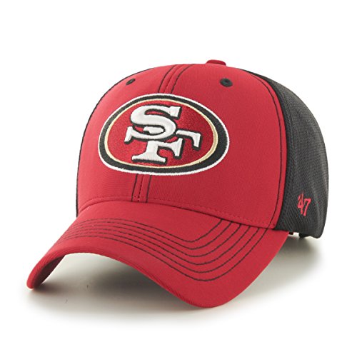 NFL San Francisco 49ers '47 Cooler MVP Mesh Adjustable Hat, One Size Fits Most, Red
