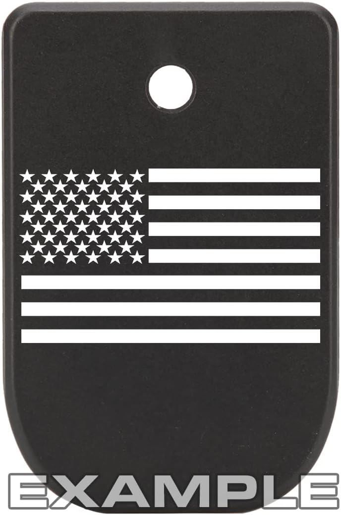 NDZ Performance Magazine Base Plate for Sig P365 X Macro & P365 Fuse 9mm, Laser Engraved Smooth Anodized Aluminum, Black – Choose Design