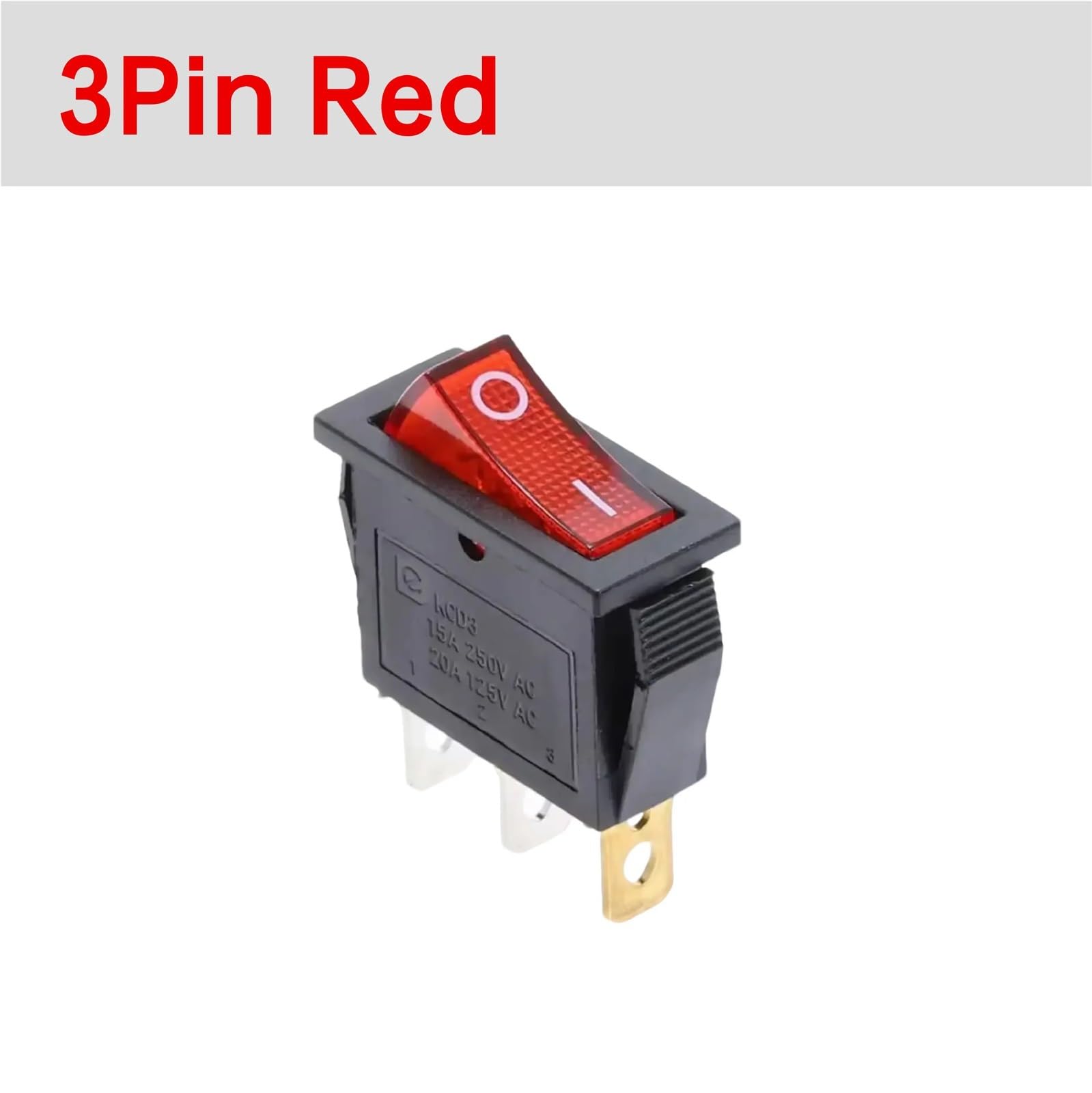 KCD3 Interruttore a bilanciere ON-OFF 2/3 pin Apparecchiature elettriche con interruttore di alimentazione luce 16A 250VAC/ 20A 125VAC