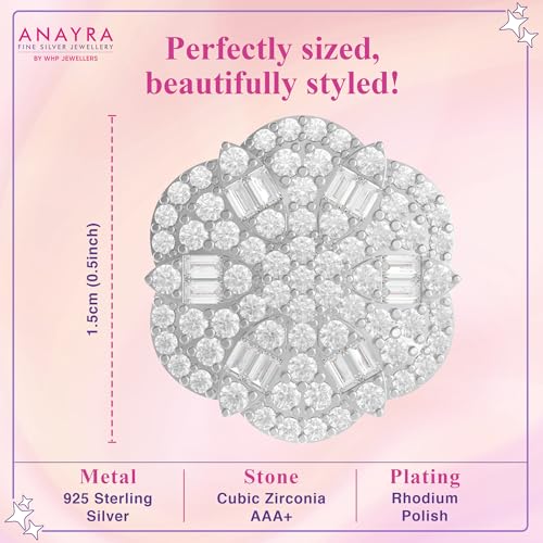Image of 925 Sterling Silver Stud Earrings for Women | Cubic Zirconia Solitaire Ear Studs | Lightweight Hypoallergenic Anti-Tarnish Daily Wear Jewellery | Gift for Girls, Wife, Girlfriend, Mother, Sister | Birthday, Anniversary, Rakhi