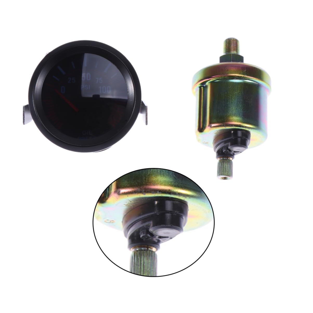Modifizierte Öldruckanzeige für Autos 12 V 52mm Messgerät