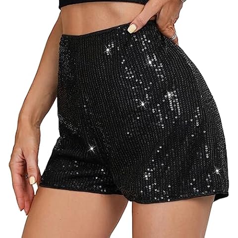 PengFaXin High Waist Sequin Party Shorts Cover