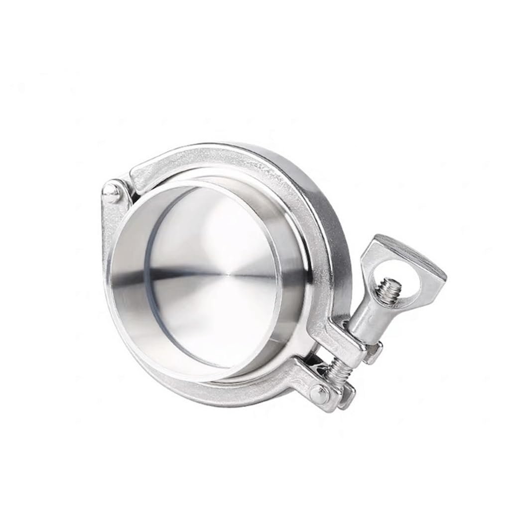 Juego de 1 casquillo de soldadura sanitaria de acero inoxidable 304 con tapa, abrazadera Tri-Clamp y junta de silicona for uso doméstico y de jardín.(89mmx106)