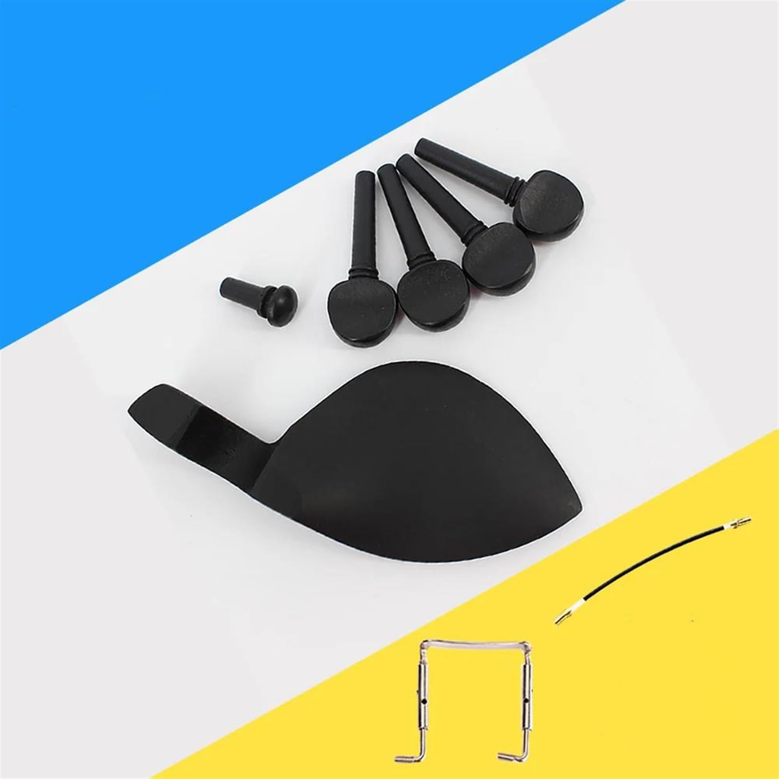 Zubehör Für Musikinstrumente 1 Set Von Massivholz Violine Saitenhalter Pegs Kinn Rest Drawplates Knopf Endpin Violine Zubehör(3/4)