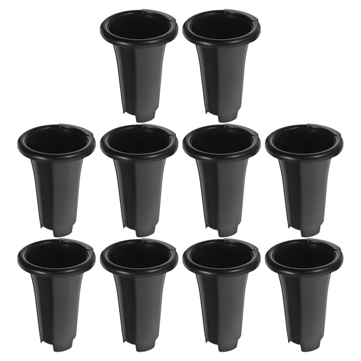 Abaodam Lot de 10 Pots de Fleurs en Plastique Épaissi pour Orchidées Pot de Jardinage Drainage Grand Format pour Intérieur et Extérieur Réutilisable et Solide