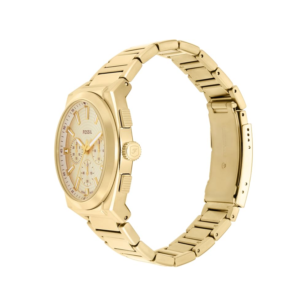 Fossil Everett Watch for Men, Quartz Chronograph Movement with Stainless Steel or Leather Strap