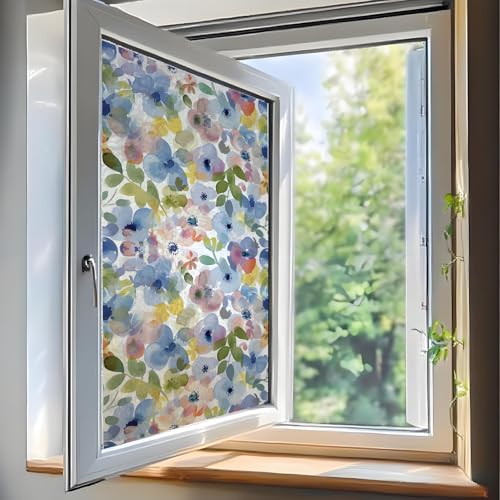 Película para ventana privacidad baño 16.93"x39.37" miniatura 2