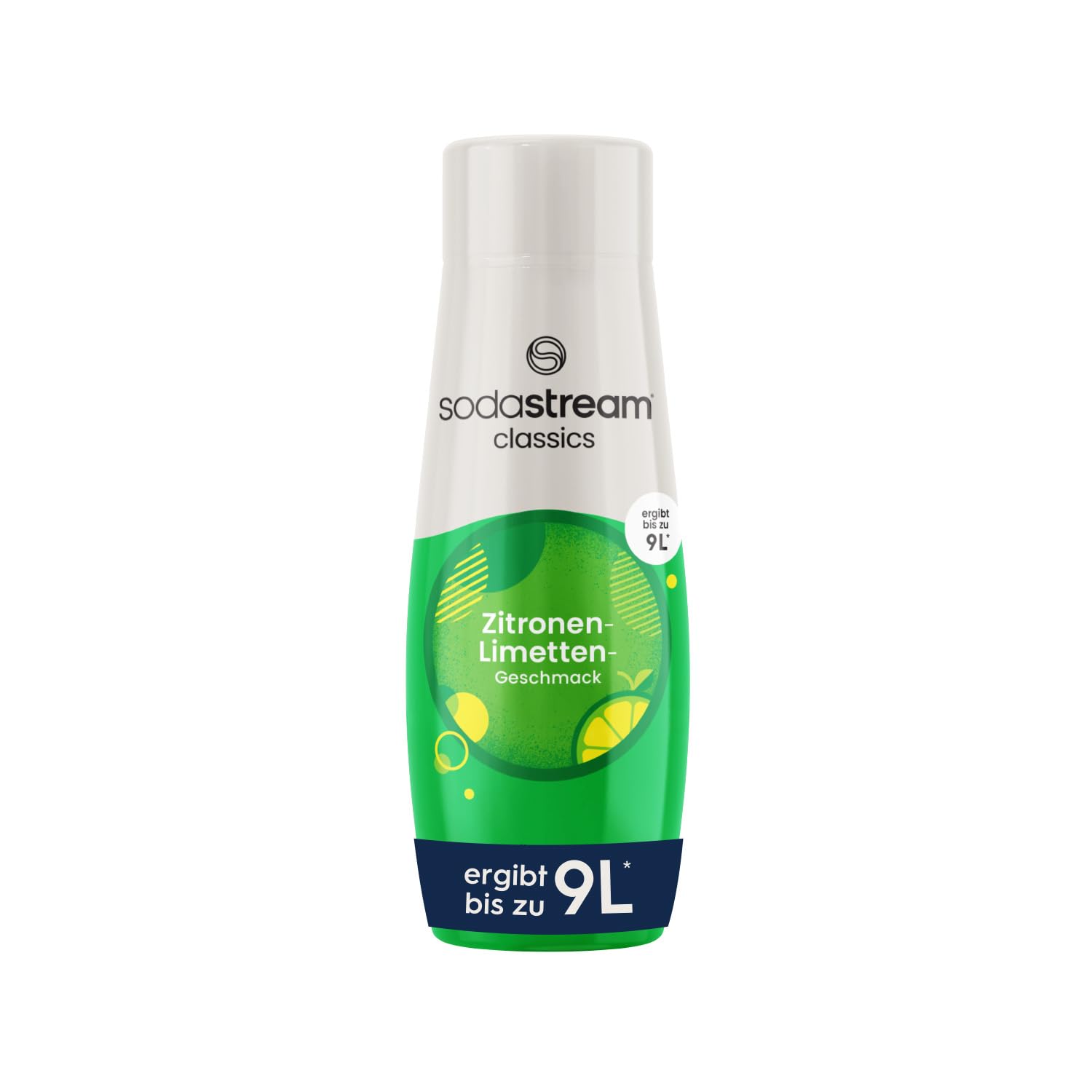SodaStream Sirup Zitrone-Limette, 1x Flasche ergibt 9 Liter Fertiggetränk, Sekundenschnell zubereitet und immer frisch, 440 ml