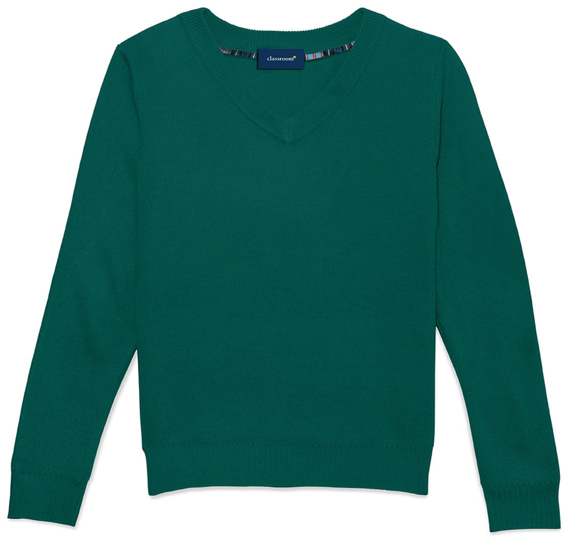 Classroom School Uniforms Big Kid Long Sleeve V-Neck Sweater 56702