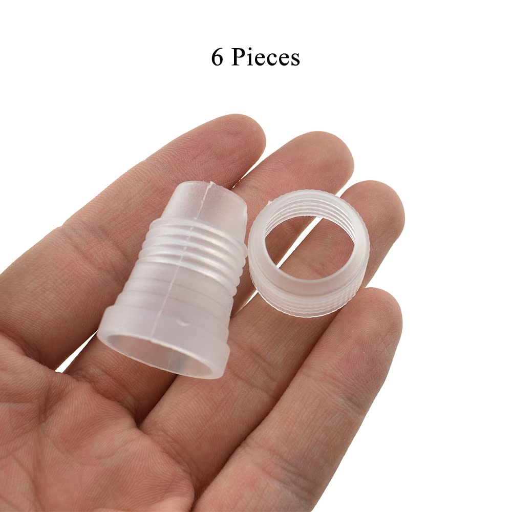HAHIYO Acopladores de plástico de tamaño pequeño, fáciles de torcer para decoración de pasteles, acoplador de punta para boquillas de glaseado (6 piezas)