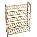 Acan Zapatero de Madera de bambú con 5 estantes 68 x 24 x 90 cm, Mueble, estantería 5 baldas de Madera Natural Multiuso, Soporte 5 Niveles. Ideal para recibidor, Pasillo o Dormitorio