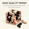 5PCS Wooden Puzzles for Adults & Kids Cube & Shape Brain Teasers, Logic & Educational Games, Family Fun