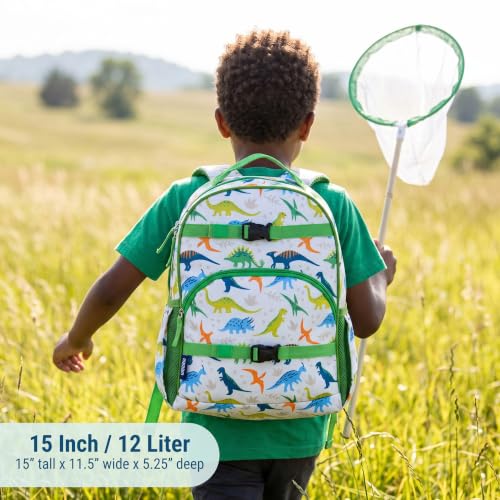 Image of Wildkin Kids Backpack for Boys & Girls, ECO rPET Recycled Lightweight Bookbag with Padded Straps