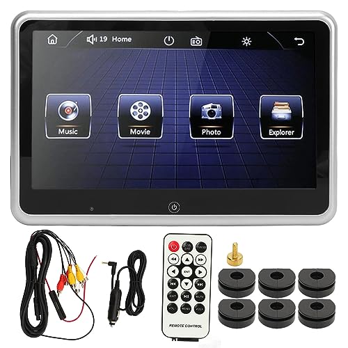 Car Headrest Monitors, 1080P 10.1in Touch Screen Video Player, Compatible with Mirror Link, 1024 X...