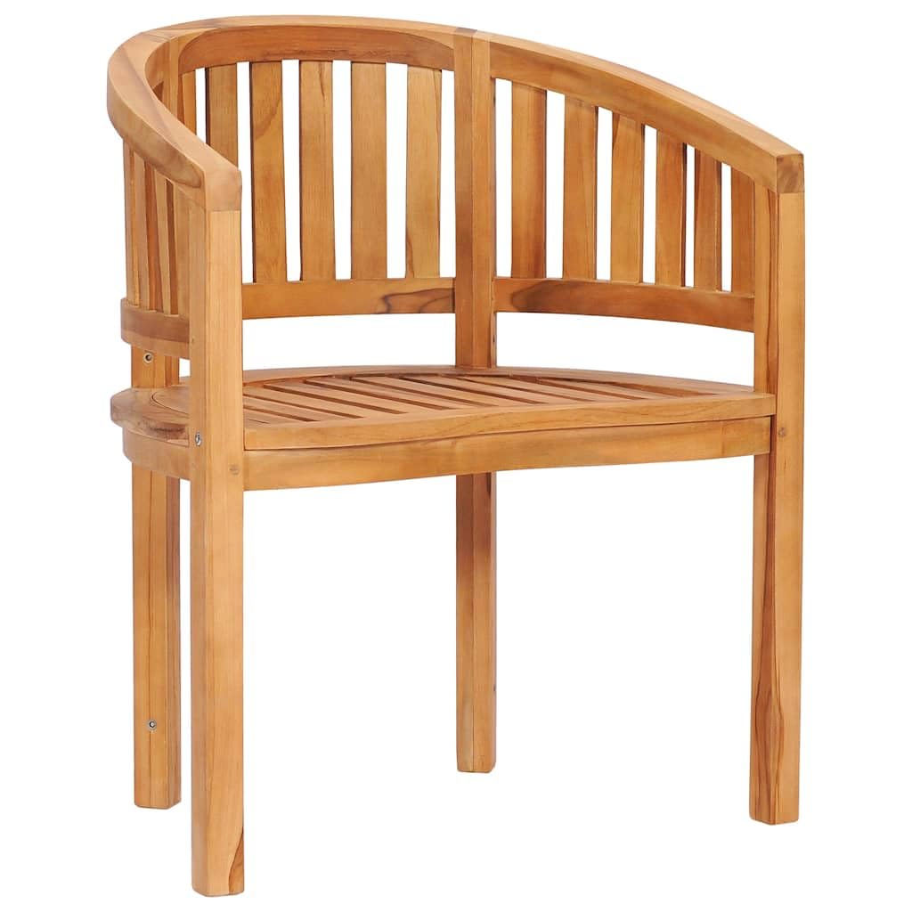 vidaXL Banana Chair Garden Chair Outdoor Garden Dining Chair Peanut Chair Weather Resistance Long Lasting Wonderfully Comfortable Solid Teak Wood