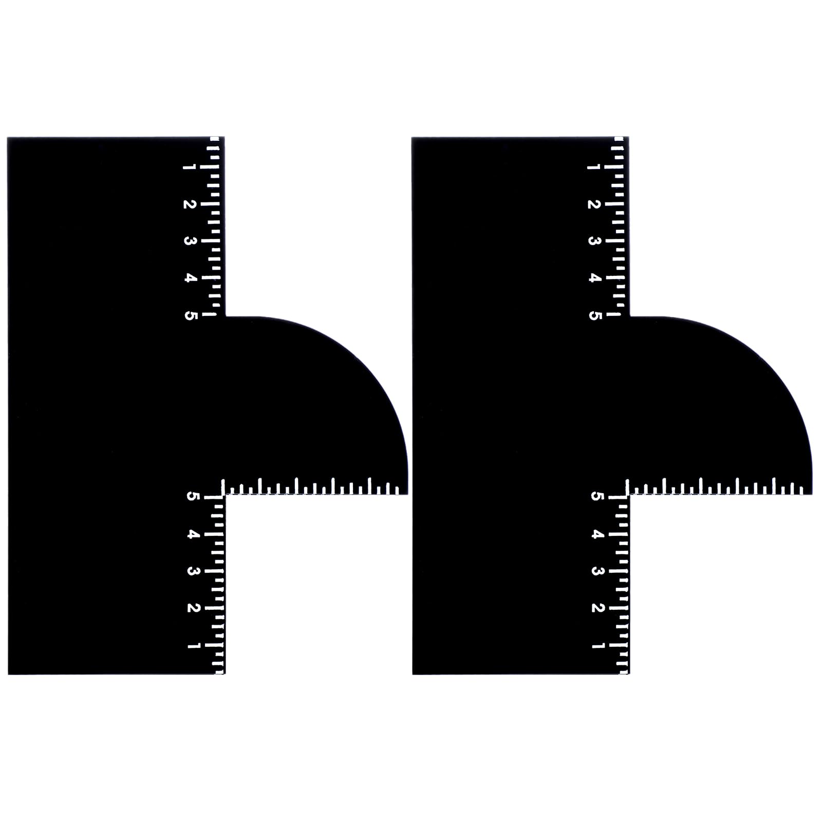 2 Pcs Barber Enhancement Card,Black Shape up Tool for Hairline,T Shape Enhancement Card for Barbers,with Measurement Reusable Enhancements Cards for Precise Edge Beard Line UP
