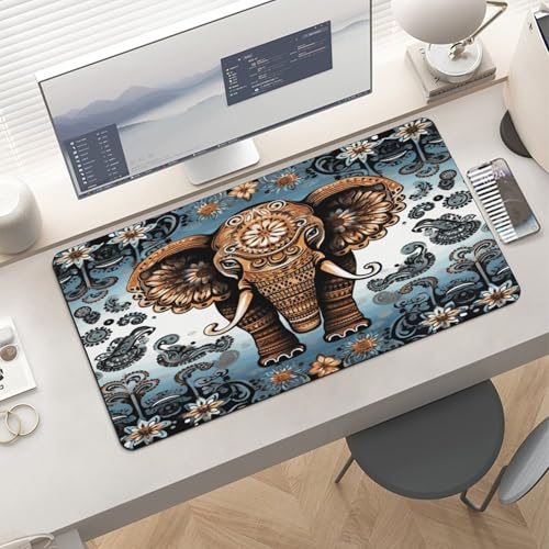 Mouse Pad Grande Antideslizante con Estampado Elefante miniatura 6