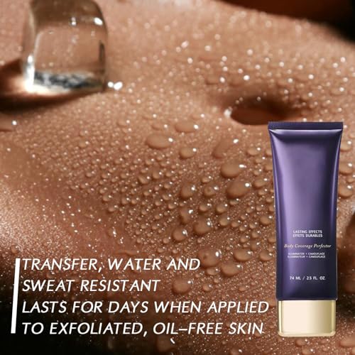 KiJalyelu Body Concealer Repair Cream, Natural Gloss Waterproof Leg & Body Covers Tattoos, Foundation for Smooth Skin, Effortlessly Conceal Imperfections, Coverage Perfector - 74ml (1PC, 74ml) - Image 8