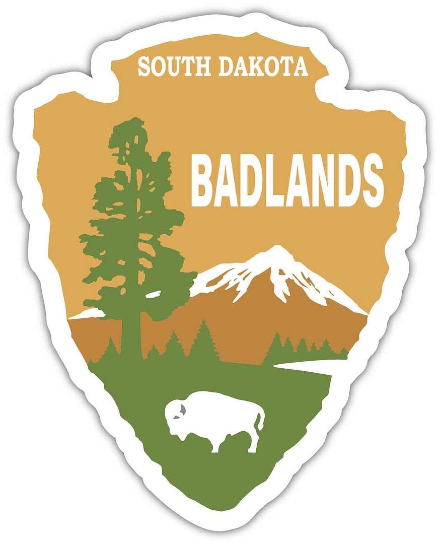 Badlands National Park South Dakota Bumper Sticker Decal 4x5 inches