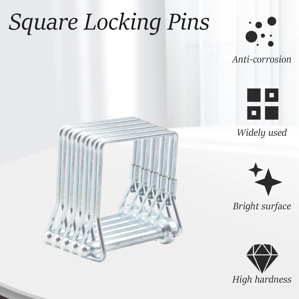 CEEYSEE 5Pcs Shaft Locking Pin 6mm Trailers Lock Hitch Lock Pin Zinc Plated Carbon Steel Round Loop Safety Wire Lock Pin Length 50mm for Farm Trailers Trolley Wagons Lawn Garden Towing(FX/6x50mm) - Image 4
