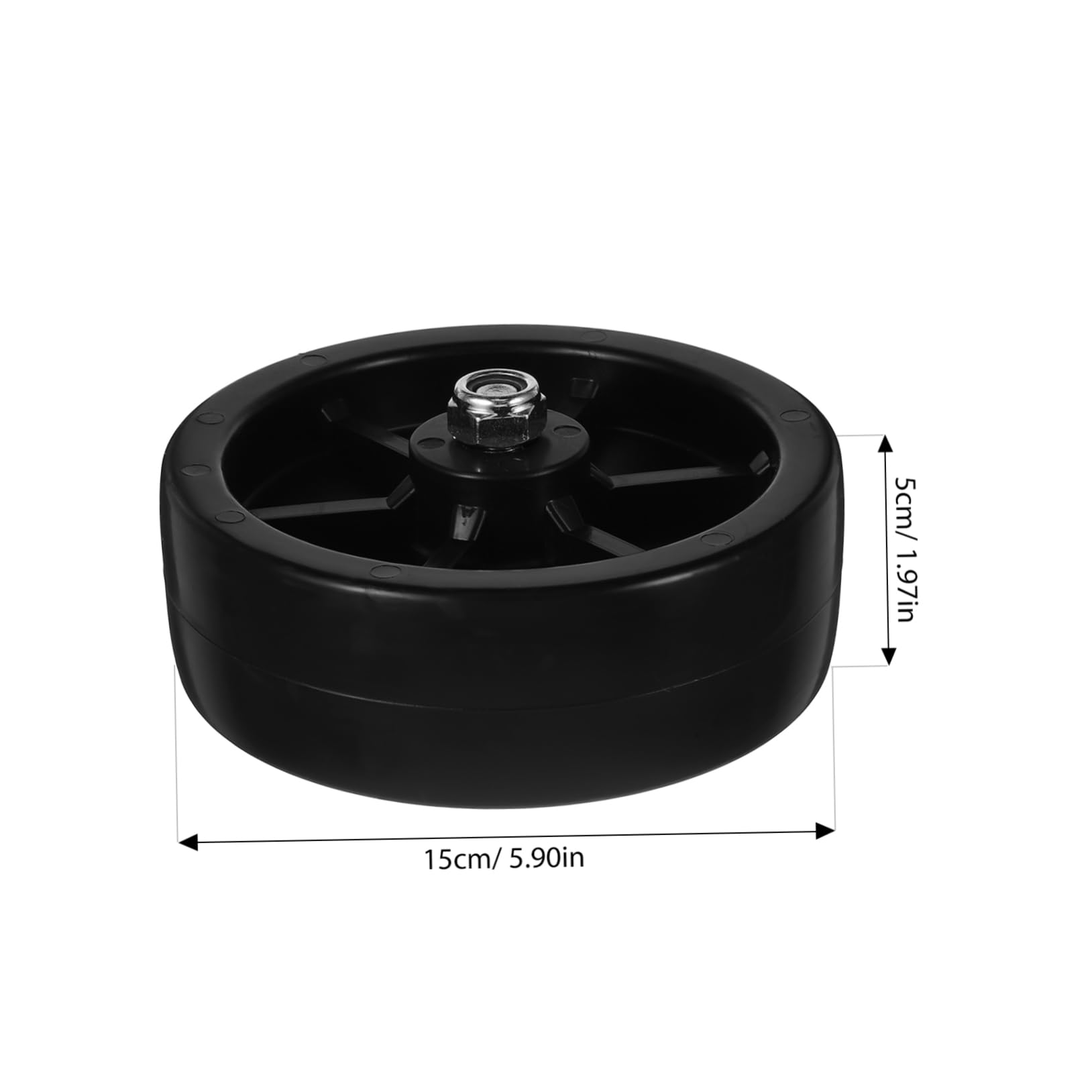 MAGICLULU Boat Trailer Roller Ribbed Wobble Roller Nylon Wheel for Marine Trailer