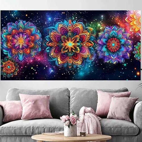 Diamond Painting Adulte Abstrait 50x100cm Broderie Canevas Cross Stitch Mandala 5D