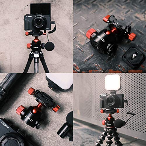 Tripod Head Quick Release Plate ULANZI U-70 Professional Metal 360° Panoramic Ball Head with Quick Release Plate & Cold Shoe, 44lbs/20kg Load for Tripod,Monopod,Slider,DSLR,Camera,Camcorder - Thumbnail 7