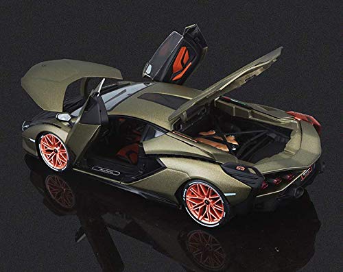 burago ランボルギーニ ブラーゴ-ランボルギーニシアンfkp37赤いスポーツカー、静的ダイ