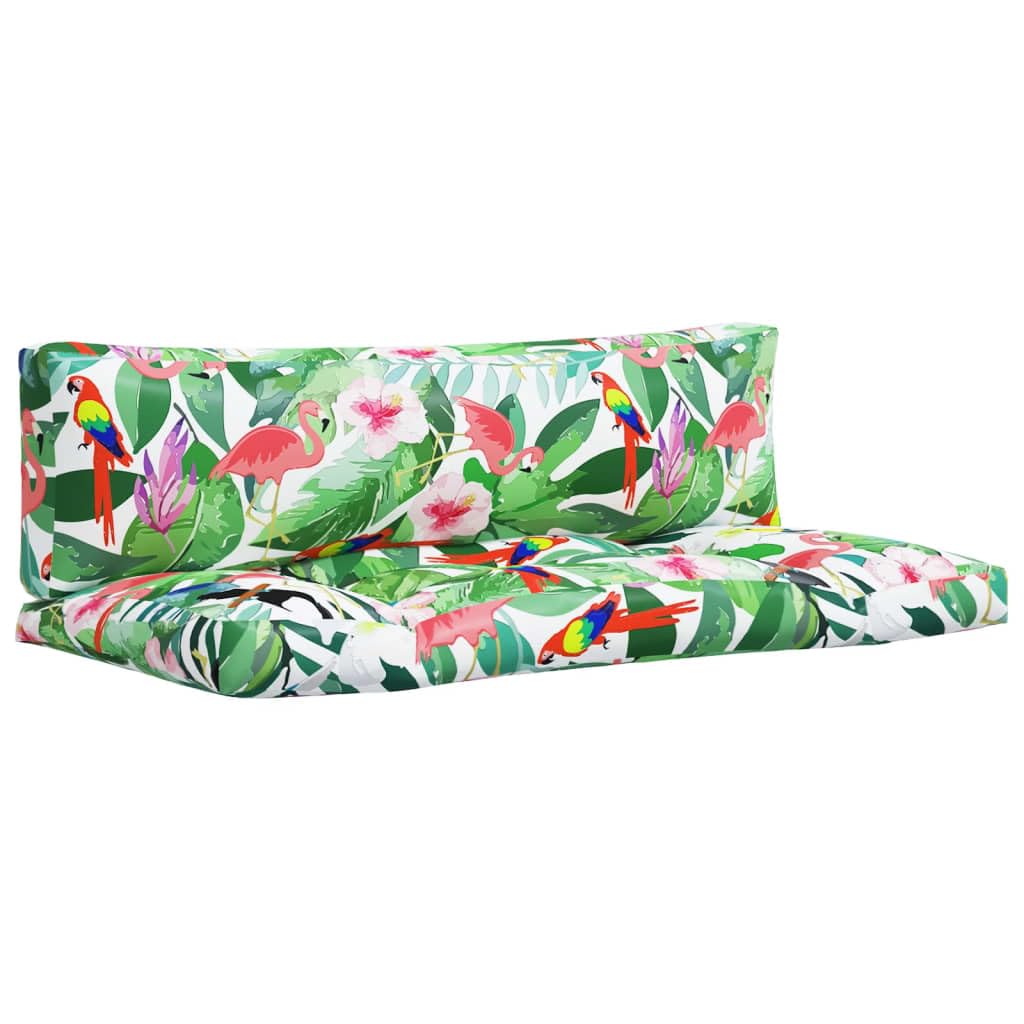 vidaXL Coussins de Palette 2 pcs Multicolore Tissu Oxford, Coussin, Coussin de canapé, Oreiller de Dos, Coussin extérieur, Coussin de siège