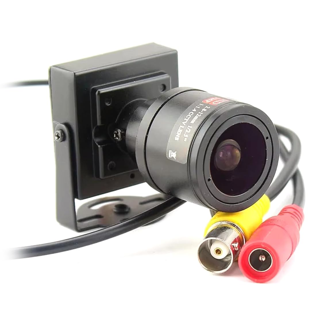 Hndhbfgrt Black For Surveillance Video Camera Compatible 1200Tvl Cmos Color Analog Module With 2.8-12Mm Varifocal Lens+ Adapter Ntsc
