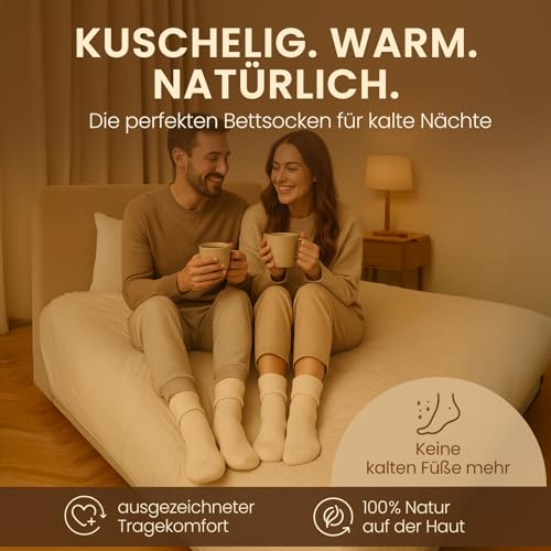 JaBranDo - Kuschelige Bettsocken Unisex - Flauschige, nahtlose Schlafsocken für Damen & Herren - Warme Nachtsocken für Wellness & Yoga - 43-46 grau