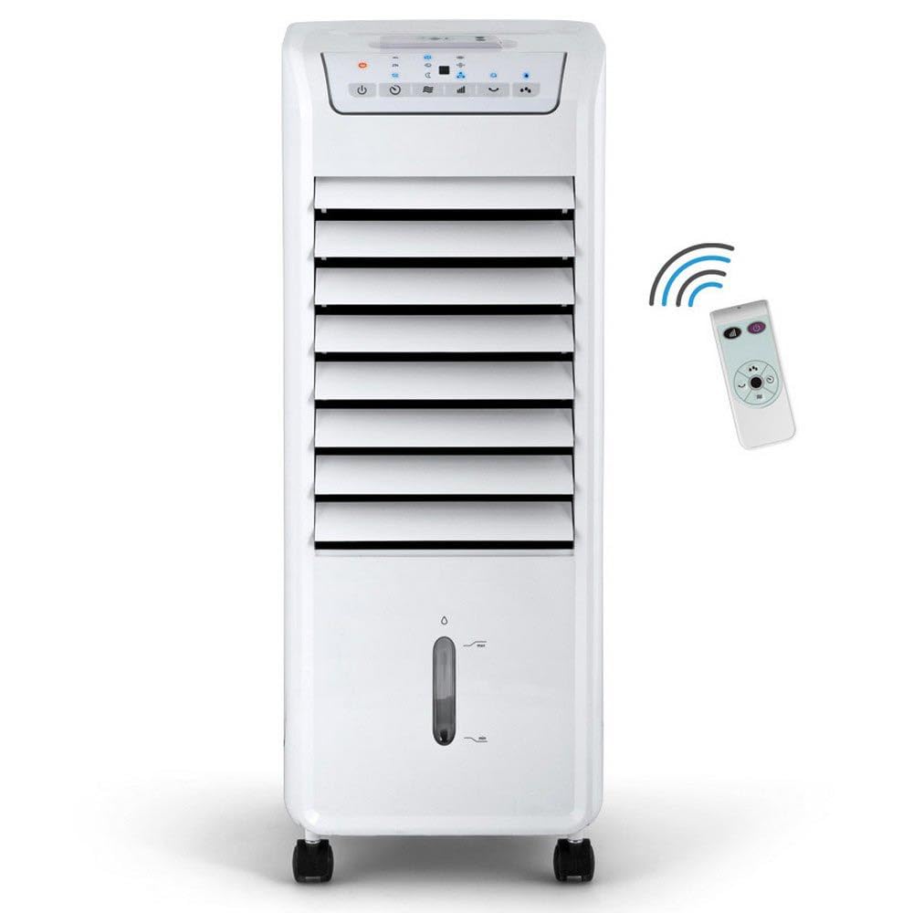 Orbegozo Air 46 Luftkühler 3-in-1, 3 Stufen, Zeitschalter, Kühlakkus, Tank von 6 l, Fernbedienung, leise, 55 W, Kunststoff / Metall | 3 Geschwindigkeitsstufen, Timer, 6 Liter Tank, Fernbedienung, 55 W