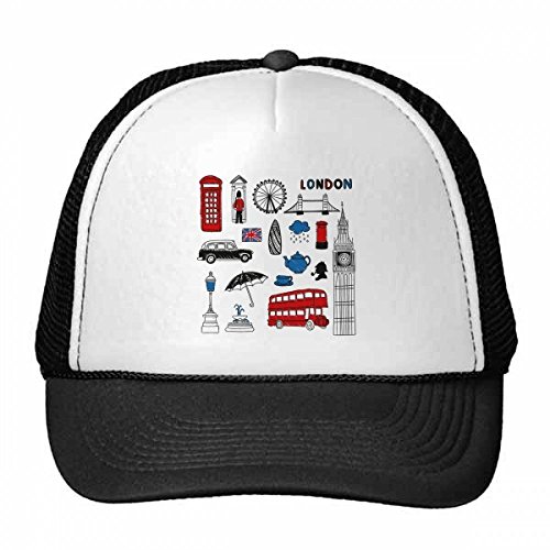 Casquette baseball nylon enfant Londres Big Ben mesh respirant réglable pour été