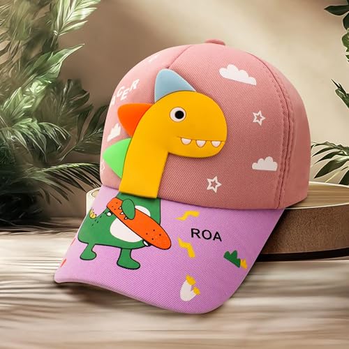 Image of VRITRAZ Unisex Kids Baseball Cap | Soft Cotton Adjustable Sun Hat for Boys & Girls | Casual Outdoor Summer Wear (4-12 Year)