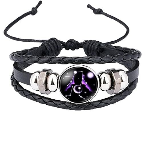 Caimeytie Trenzado Pulsera Ajustable 12 Constelación Cristal Claro Géminis | Ya disponible en tu tienda friki favorita! En mundofriki.es!
