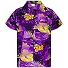 King Kameha Hawaiiaans Overhemd Hawaii-Overhemd Shirt Heren Korte Mouw Voorvak Hawaiian Afdrukken Surfen