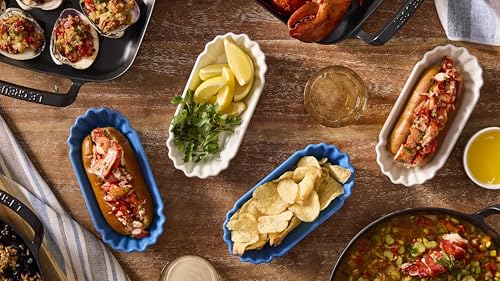 Image of Le Creuset Stoneware Bistro Boat, 14 oz. (8.5 inch L x 4 inch W x 1.7 inch D), Riviera